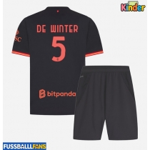 AC Milan Koni De Winter #5 3rd trikot Kinder 2026-27 Kurzarm (+ Kurze Hosen)
